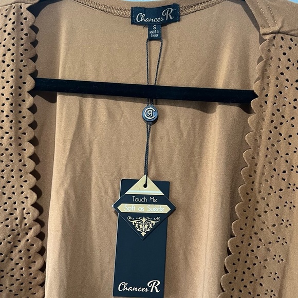 CHANCES R- NWT Light Weight Cardigan in Copper Brown Size S - Picture 4 of 4